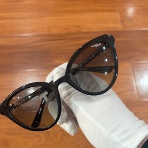 Vogue Glossy Black Cat-Eye Sunglasses